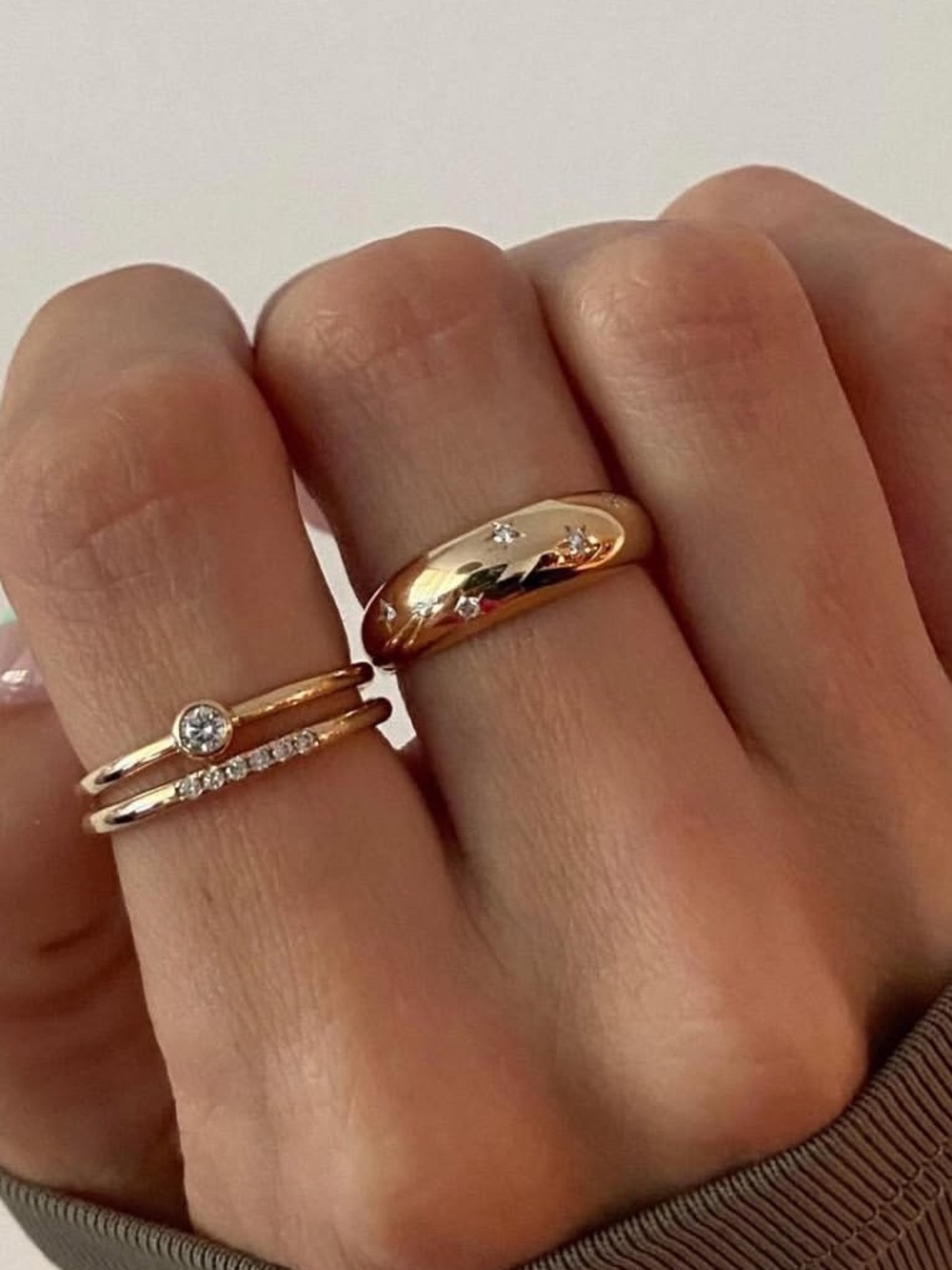 Mejuri | Ring | Mejuri Celestial Dome Ring | 14K and Natural Diamonds